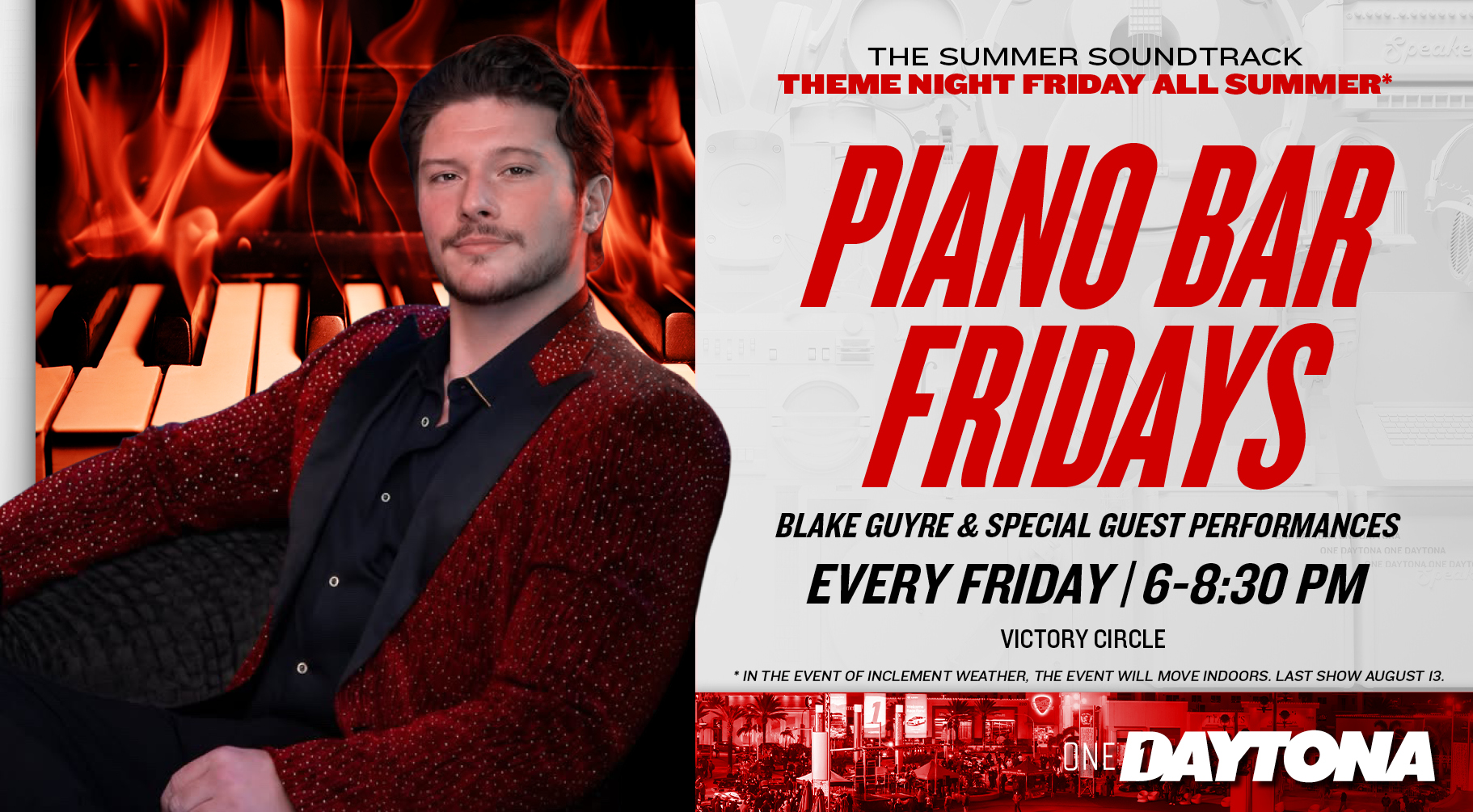 One 26 2129623 Piano Bar Fridays Digital Graphics July & August